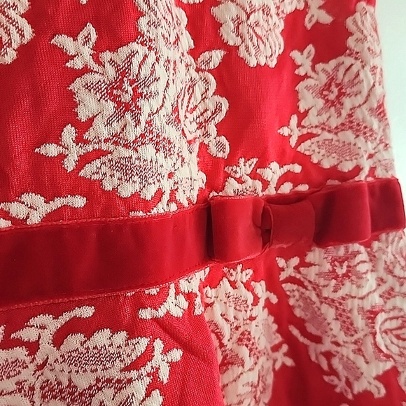 Janie And Jack Red Velvet Sleeveless Ruffle Dress Size 3T - Picture 2 of 6